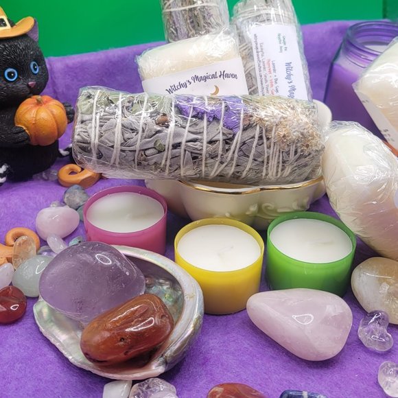 Bath Soaps, Sage & Tea Candles Set - Picture 2 of 3